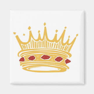 A Golden King's Crown With Jewels Magnet