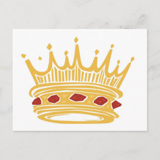 A Golden King's Crown With Jewels Postcard