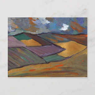 A GOLDEN LANDSCAPE POSTCARD