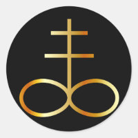 A golden Leviathan Cross or Sulphur symbol