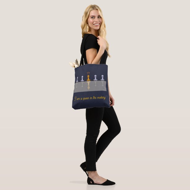 A golden pawn destined to be queen  tote bag (On Model)