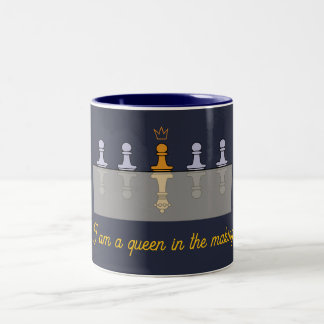 A golden pawn destined to be queen  Two-Tone coffee mug