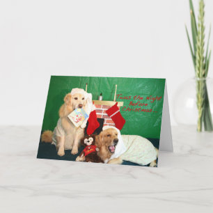 A Golden Retriever Cozy Little Christmas Holiday Card