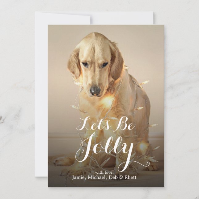 A Golden Retriever dog Holiday Card (Front)