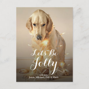 A Golden Retriever dog Holiday Postcard