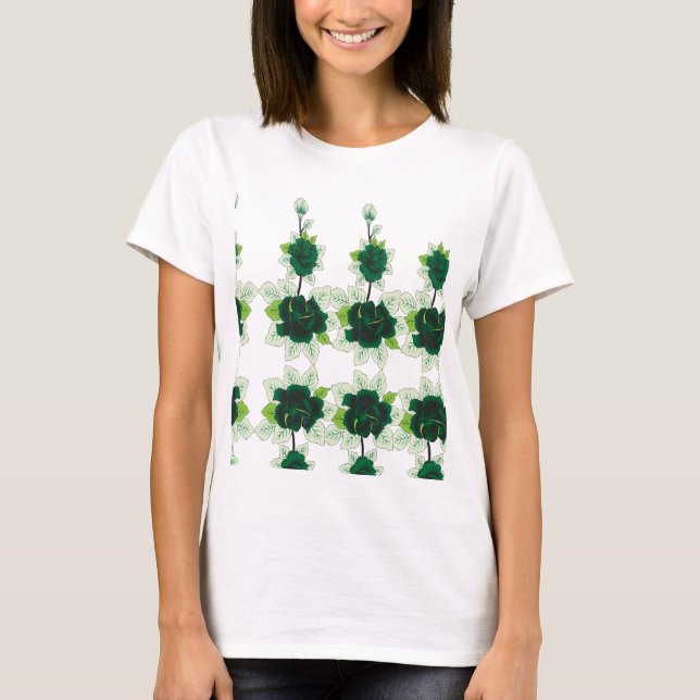 A golden retriever puppy sits on a grassy field, w T-Shirt (Front)