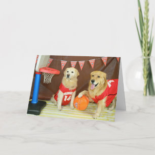 A Golden Slam Dunk Birthday Card