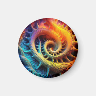 A Golden Spiked mandelbrot Set Fractal Magnet