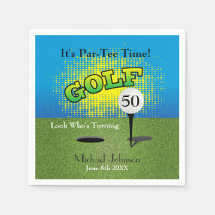 A Golfer 🏌️♂️ Birthday Party Napkin