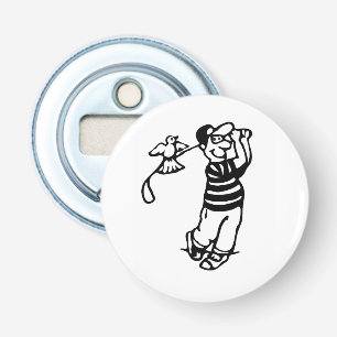 A Golfer in b-w Bottle Opener