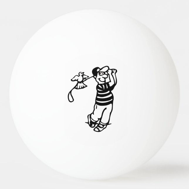 A Golfer in b-w Ping Pong Ball (Front)