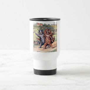 A Golfing Match, Louis Wain Travel Mug