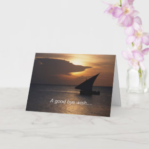 A Good Bye Wish Folded Greeting Card
