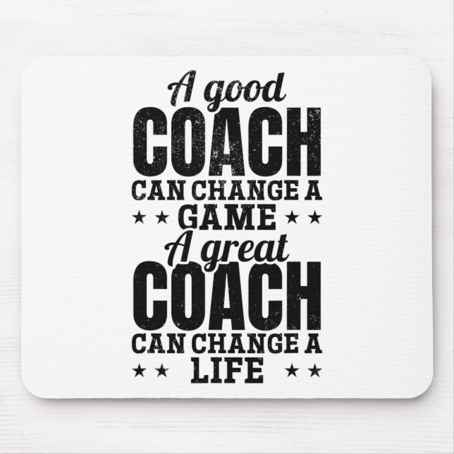 A Good Coach Can Change A Game A Great Coach Lacro Mouse Mat (Front)