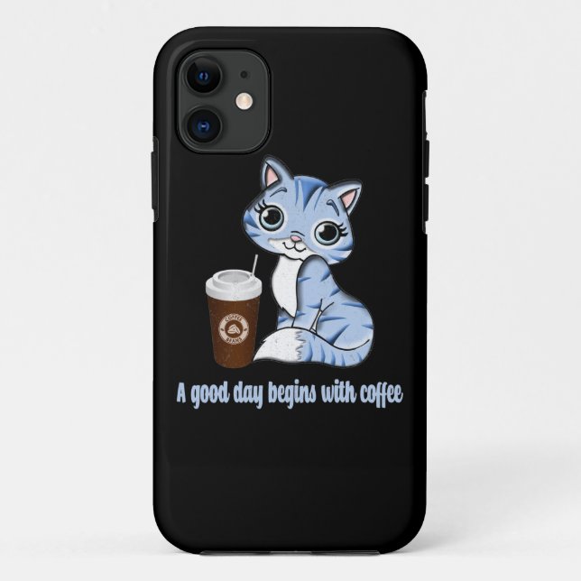 A Good Day Begins With Coffee | Coffee lover gift Case-Mate iPhone Case (Back)