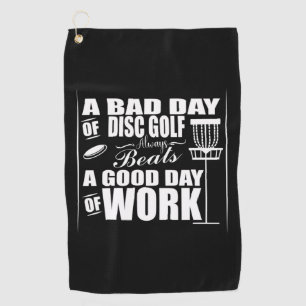 A Good Day Start With Disc Golf Golf Towel