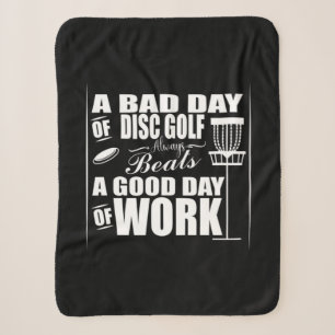 A Good Day Start With Disc Golf Sherpa Blanket