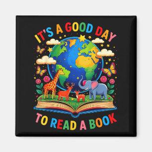 a Good Day to Read a Book Book Day 2026 Kids Book Magnet