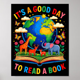 a Good Day to Read a Book Book Day 2026 Kids Book Poster