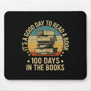 A Good Day To Read A Book Lovers 100 Days Of Schoo Mouse Mat