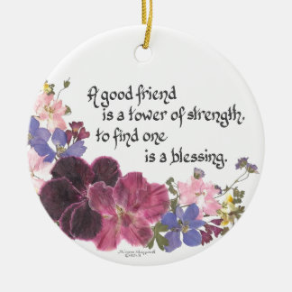A good friend is a blessing ceramic tree decoration