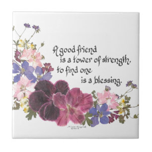 A good friend is a blessing tile