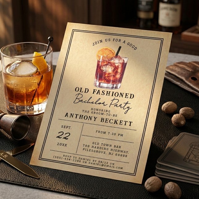 A Good Old Fashioned Bachelor Party Invitation (Creator Uploaded)