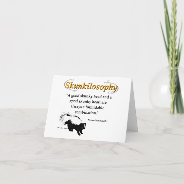 A good skunky head and a good skunky heart card (Front)