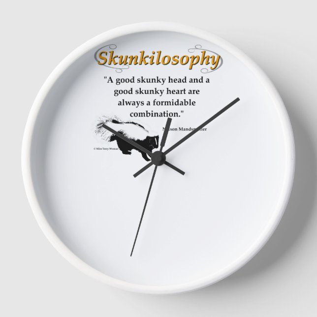 A good skunky head and a good skunky heart clock (Front)