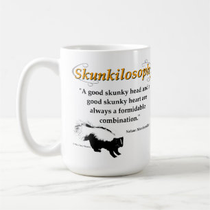 A good skunky head and a good skunky heart coffee mug