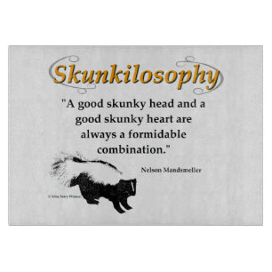 A good skunky head and a good skunky heart cutting board