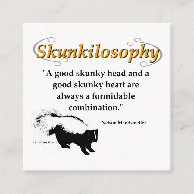 A good skunky head and a good skunky heart enclosure card (Front)