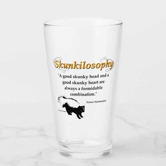 A good skunky head and a good skunky heart glass (Front)