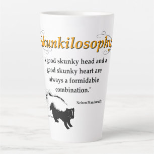 A good skunky head and a good skunky heart latte mug