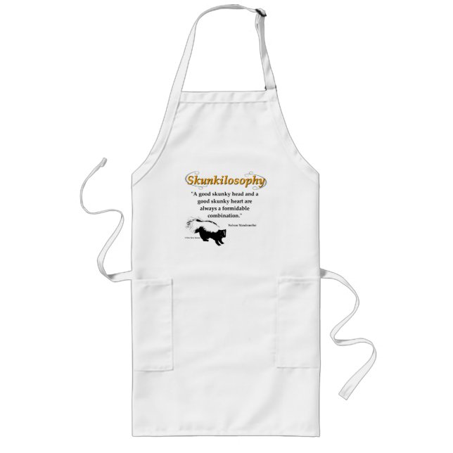 A good skunky head and a good skunky heart long apron (Front)