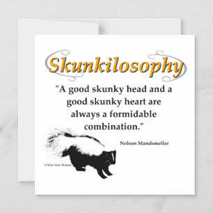 A good skunky head and a good skunky heart magnetic invitation