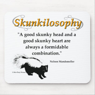 A good skunky head and a good skunky heart mouse mat