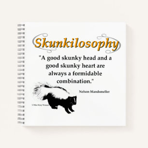 A good skunky head and a good skunky heart notebook