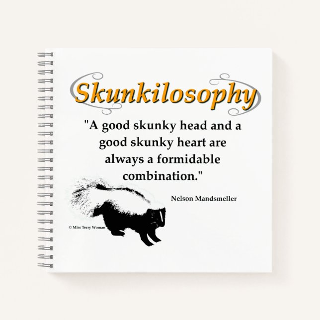 A good skunky head and a good skunky heart notebook (Front)