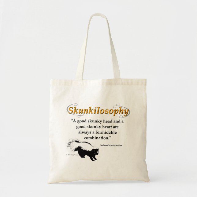 A good skunky head and a good skunky heart tote bag (Front)