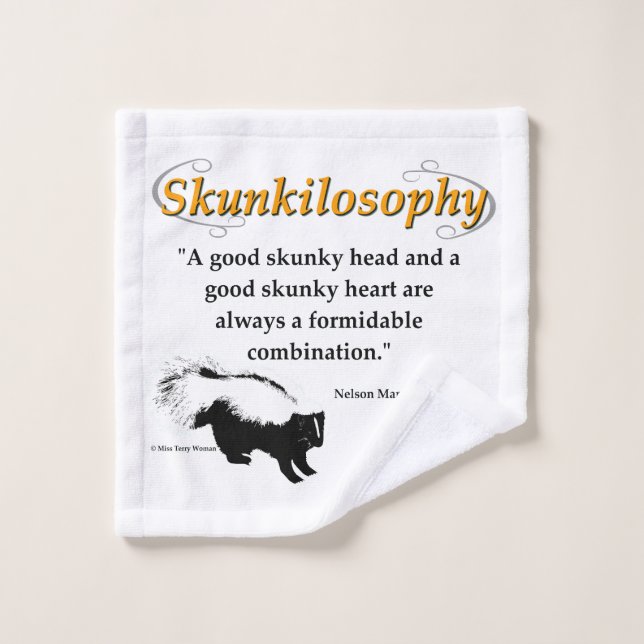 A good skunky head and a good skunky heart wash cloth (Wash Cloth)