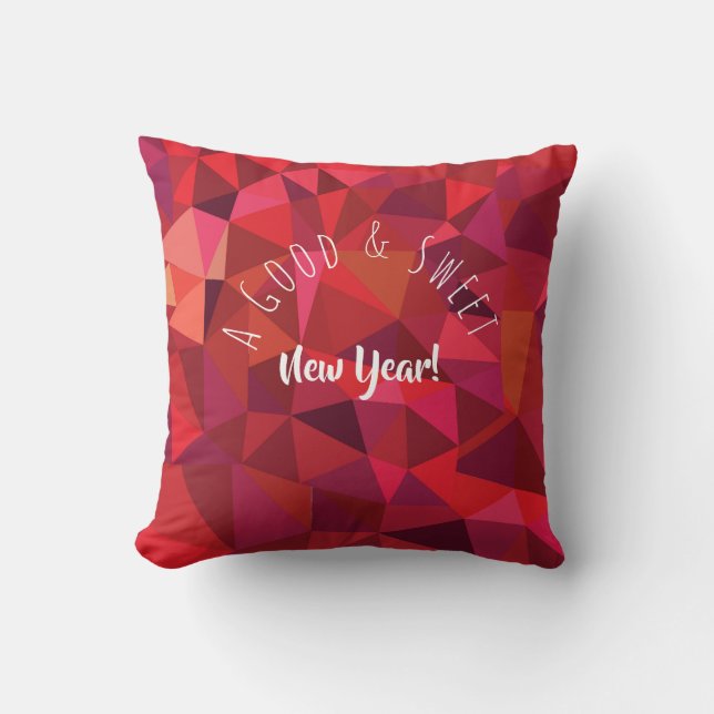 A Good & Sweet New Year! Holiday Pomegranates Cushion (Front)