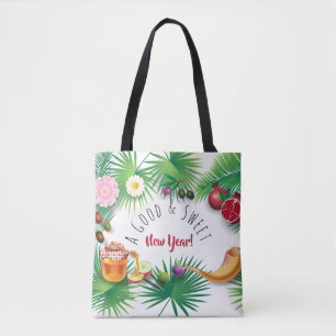 A Good & Sweet New Year! Holiday Rosh Hashanah Tote Bag