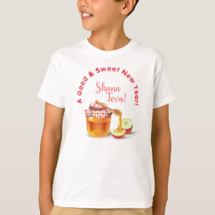 A Good & Sweet New Year! Honey & Apple Shana Tova T-Shirt