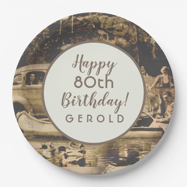 A Good Vintage 80 Years Paper Plate (Front)