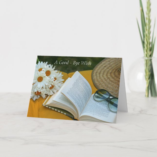 A Goodbye Wish Folded Greeting Card (Front)