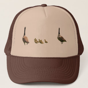 A Goose with her Goslings  Trucker Hat