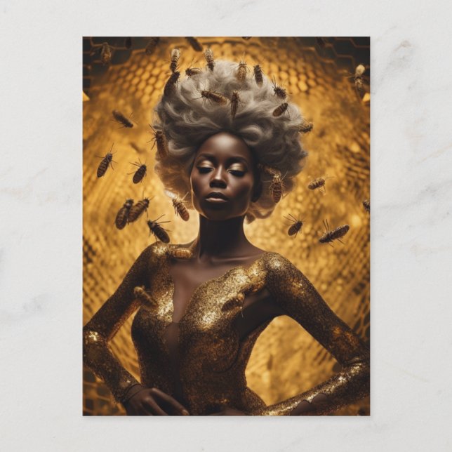 A Gorgeous Goddess of the Honey Bees Postcard (Front)