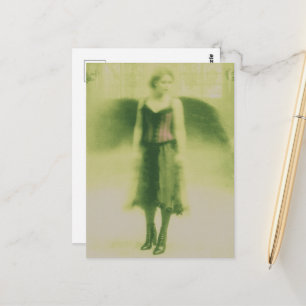 A gorgeous gothic angel faux vintage photography postcard