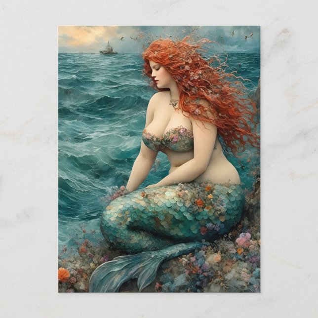 A Gorgeous Mermaid Postcard (Front)